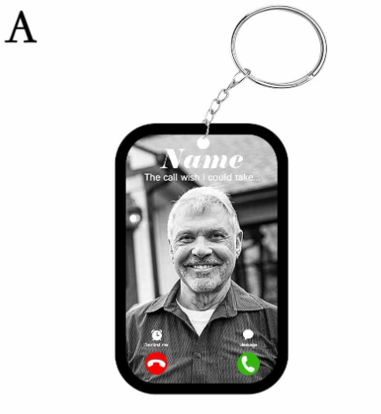 Personalized Acrylic Photo Keychain Flat Charm (One)