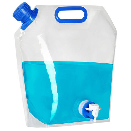 UYGHHK Collapsible Water Container 1.3Gal BPA Free Food Grade Clear Plastic Water Jug With Spout for Sport Camping Riding Hiking Foldable Emergency Water Bottle (5L)